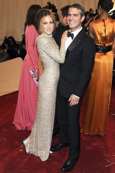 Andy Cohen and Sarah Jessica Parker in formalwear at the 2011 Met Gala.