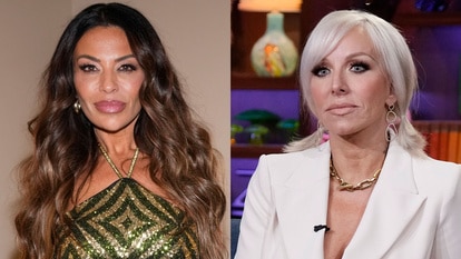 Split of Dolores Catania at Bravocon 2024 and Margaret Josephs at WWHL