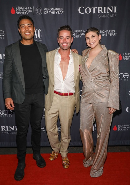 Jason Caperna, Jesse Lally and Janet Caperna attend Sparkle's Drag Spectacular benefiting the Leukemia and Lymphoma Society at The Comedy Chateau on April 27, 2024 in North Hollywood, California