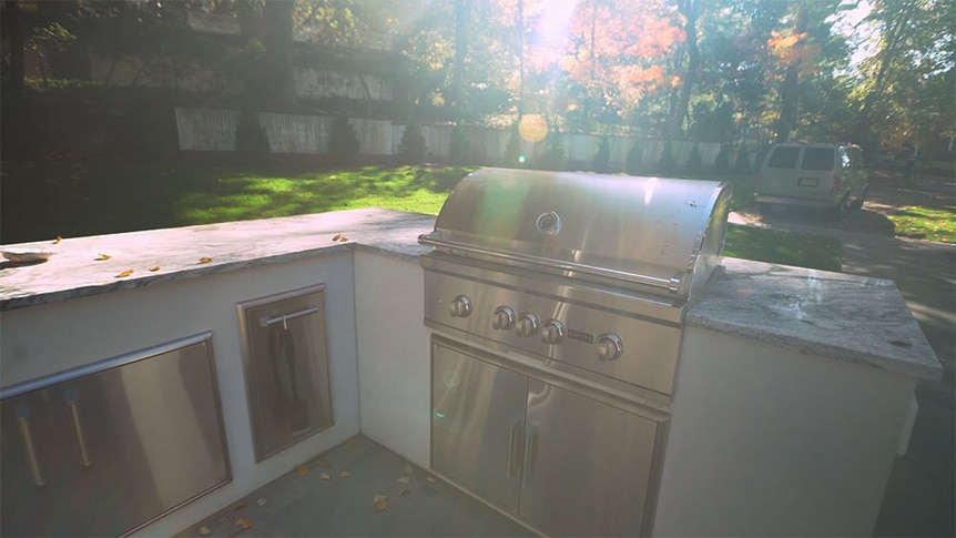 Margaret Josephs' backyard grill.