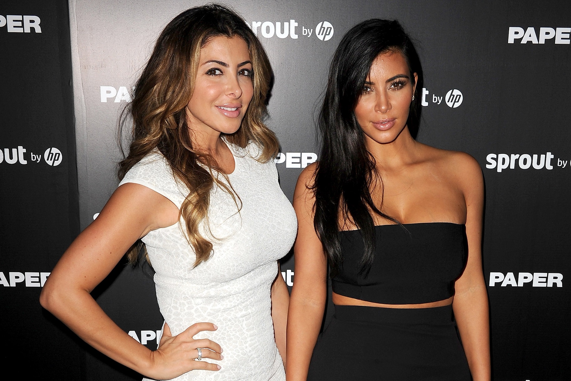 Larsa Pippen and Kim Kardashian at a Paper Magazine party in Miami.