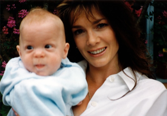 Lisa Vanderpump posing with her baby, Max Vanderpump-Todd.