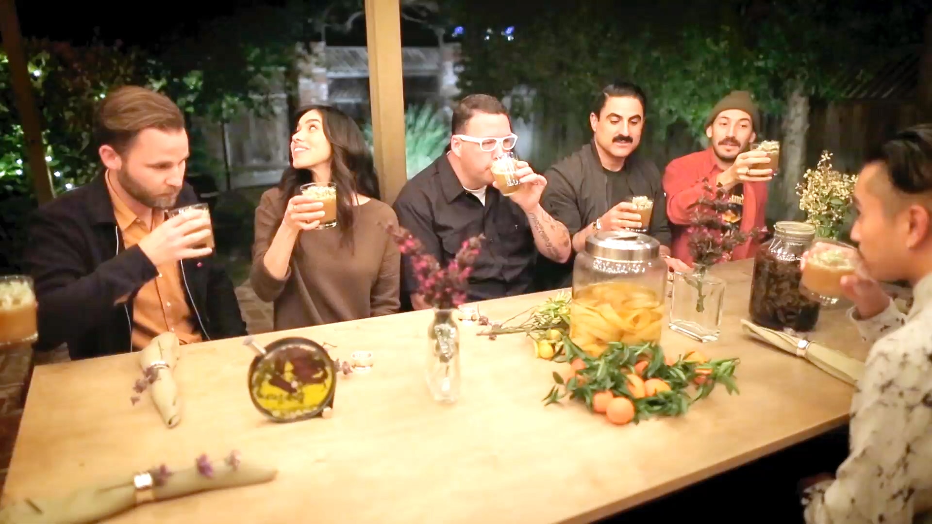 Reza Farahan and Graham Elliot Drink a Dinner Entirely Made of Liquids