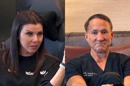 Split imag of Heather Dubrow and Terry Dubrow