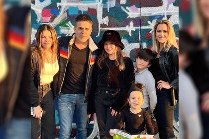 Teddi Mellencamp photographed with her husband, and children.