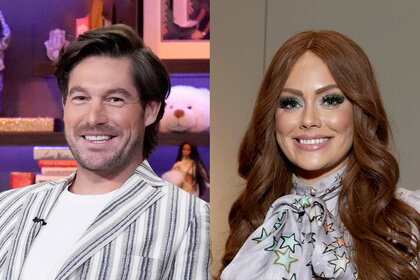 Split of Craig Conover at WWHL and Kathryn Dennis at Bravocon 2022.