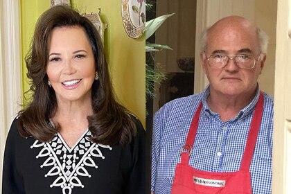 A split of Patricia Altschul and Michael Kelcourse.