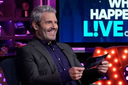 Andy Cohen hosting a taping of WWHL in New York City.