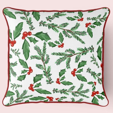 Holiday Holly Pillow