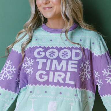 The Real Housewives of Salt Lake City Good Time Girl Ugly Holiday Sweater