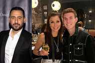 Split image of Josh Altman and Heather Dubrow with her son Nick Dubrow