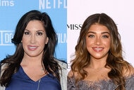 Split of Jacqueline Laurita on the red carpet for "Swim Team", and Gia Giudice at the Miss Circle store opening.