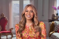 Mary Cosby wearing a colorful top during an interview clip on The Real Housewives of Salt Lake City.