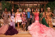 Andy Cohen and the Married To Medicine cast on set at the Season 10 Reunion.