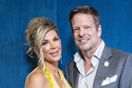 Alexis Bellino and John Janssen at the DIRECTV Streaming With The Stars event