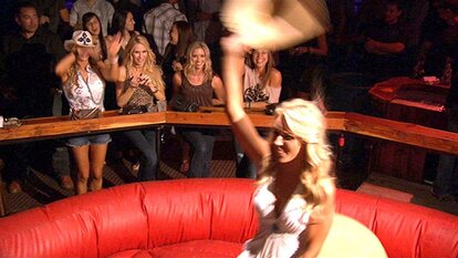 The Ladies Ride a Mechanical Bull