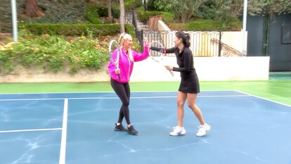Erika Girardi Tries Her Hand at Tennis