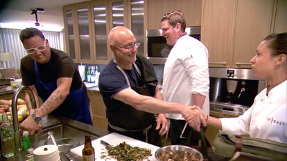 Tom and Graham Cook a Delicious Meal for the Top Two Chefs