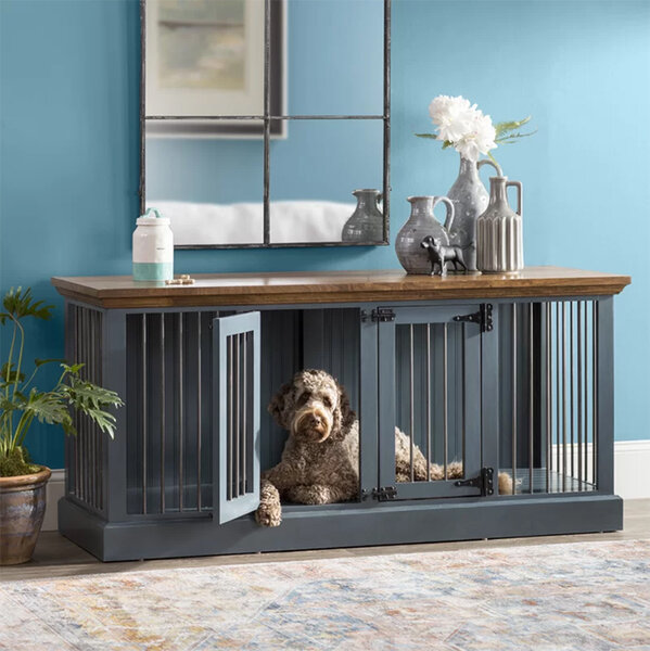 Damien Double Wide Small Credenza Pet Crate