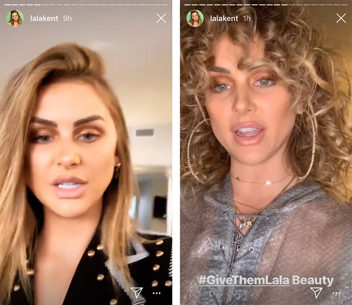 Lala Kent with curly hair