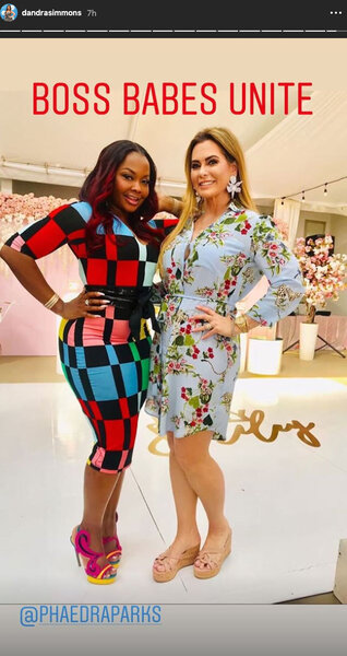 Phaedra Parks with D'Andra Simmons
