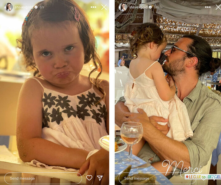 A series of images of Steve Gold and his daughter, Rose Gold.