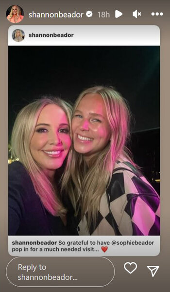 Shannon Beador and her daughter Sophie Beador smiling and happy together.