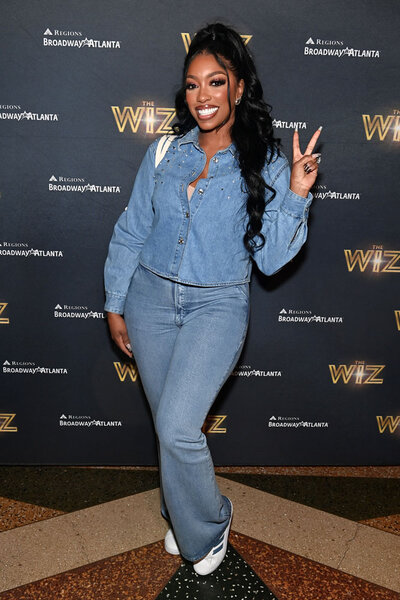 Porsha Williams on the red carpet of the Atlanta opening night of The WIZ