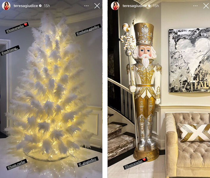 Teresa Giudice's Christmas decorations in her home in New Jersey.