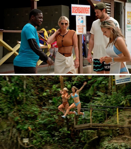 A split of the cast in Jamaica.