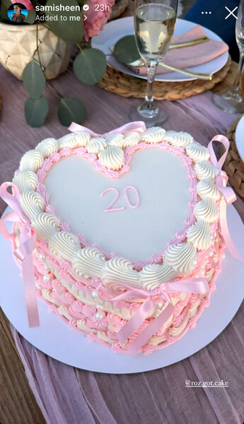 Sami Sheen's 20th birthday cake