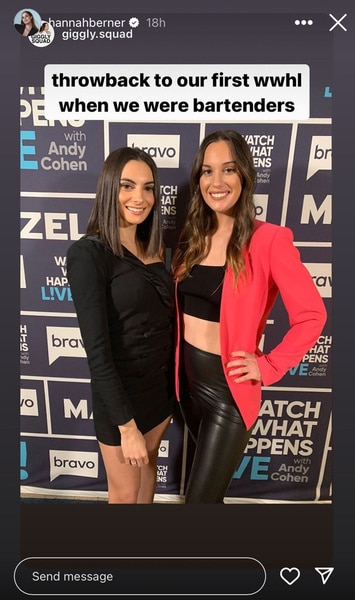 Paige DeSorbo and Hannah Berner as bartenders at Watch What Happens Live.