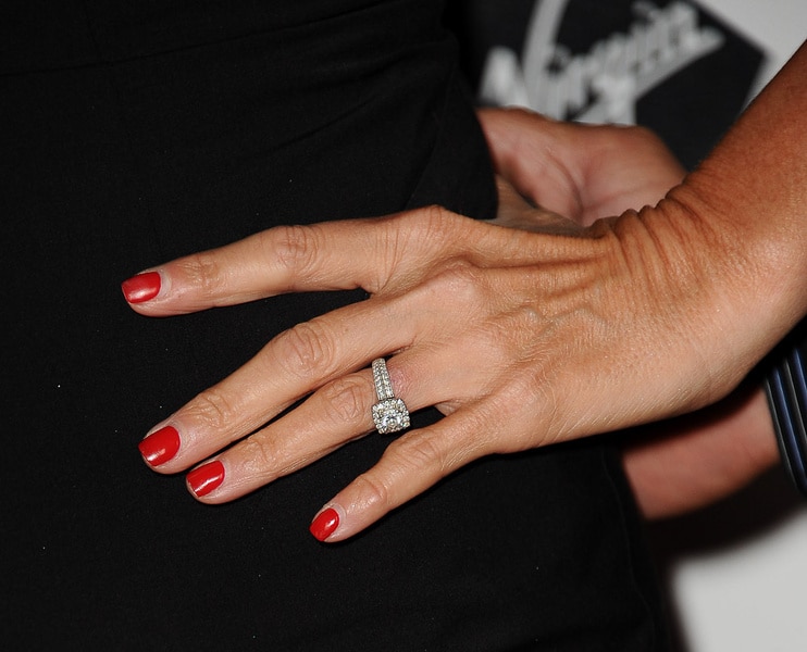 Detail Shot of Tamra Judge's engagement ring.