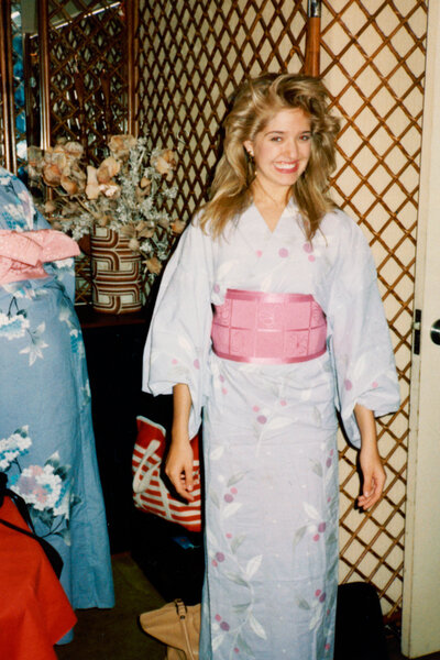 Erika Jayne wearing a kimono