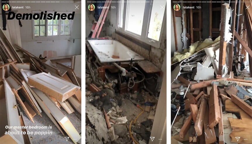 Lala and Randall's Master Bedroom Demolition