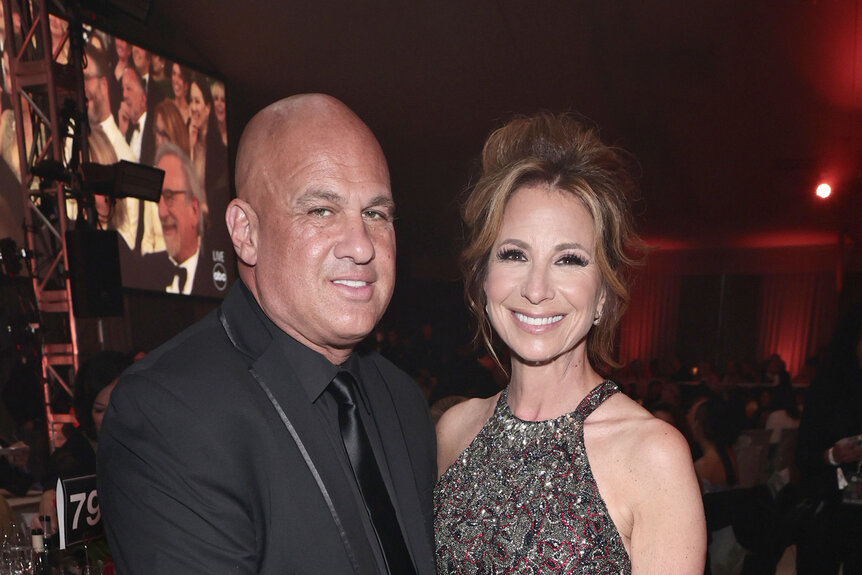 Gary Brody and Jill Zarin at the Elton John AIDS Foundation's Oscars viewing party.