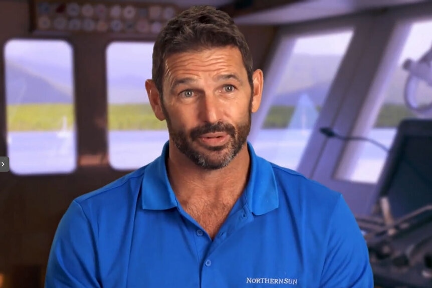 Captain Jason Chambers while filming Below Deck Down Under