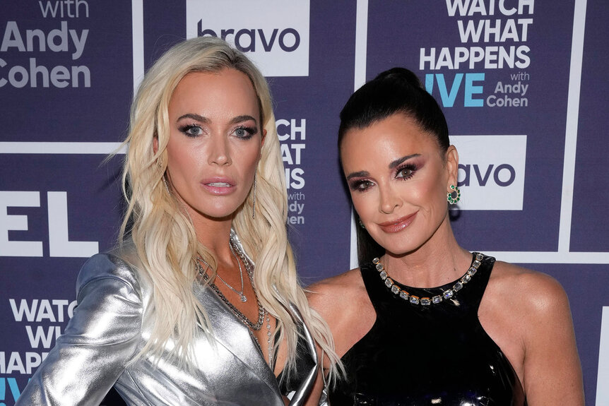 Teddi Mellencamp and Kyle Richards at the Watch What Happens Live clubhouse in New York City.