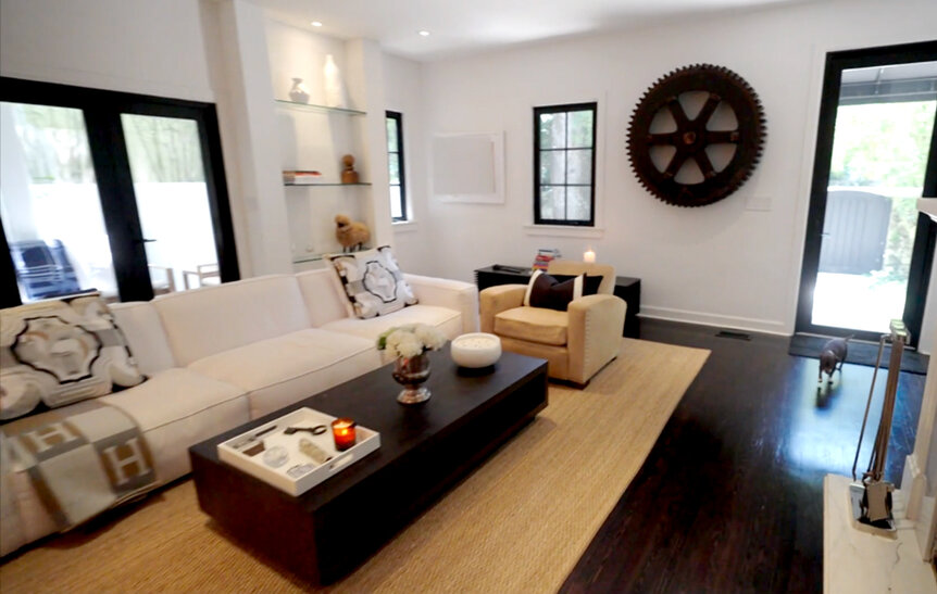 Interior views of Marysol Pattons living room in her Miami, Florida home.