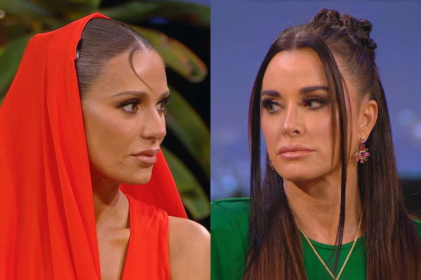 Split of Kyle Richards and Dorit Kemsley at The Real Housewives of Beverly Hills Season 13 reunion.