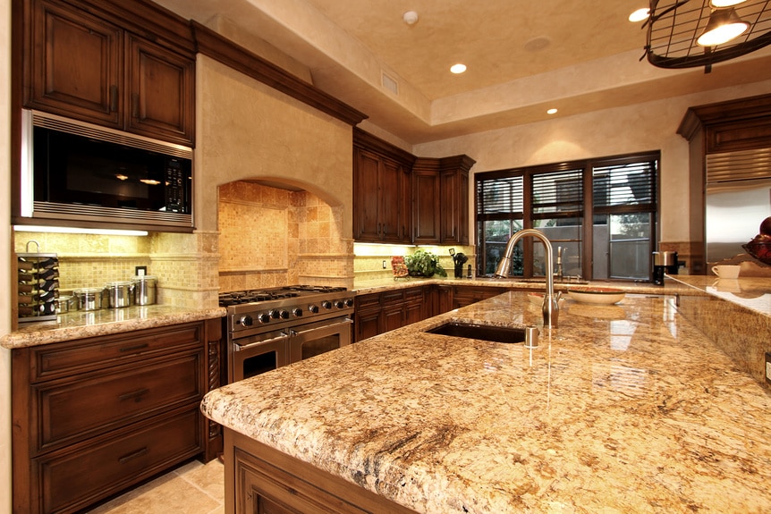 Kyle Richards' kitchen as seen on The Real Housewives Of Beverly Hills Season 6