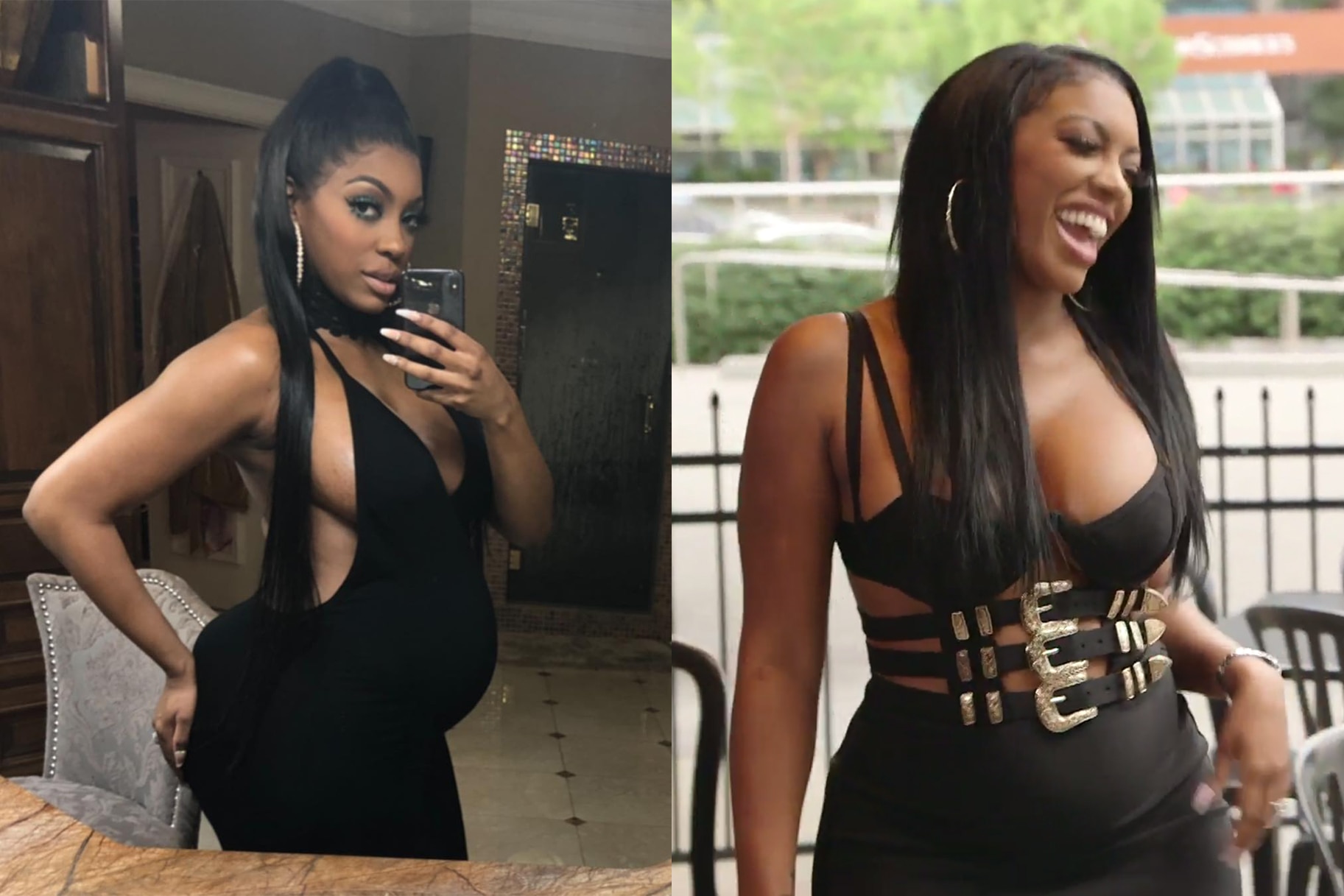 Porsha Williams' maternity style — the latter being a combina...