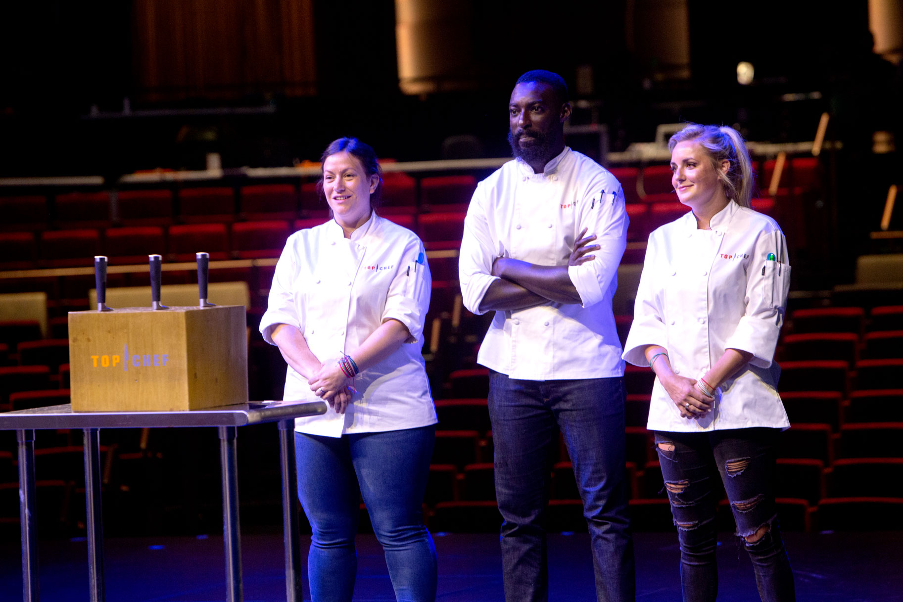 Sara Bradley, Eric Adjepong, and Kelsey Barnard Clark in the Top Chef Season 16 Finale