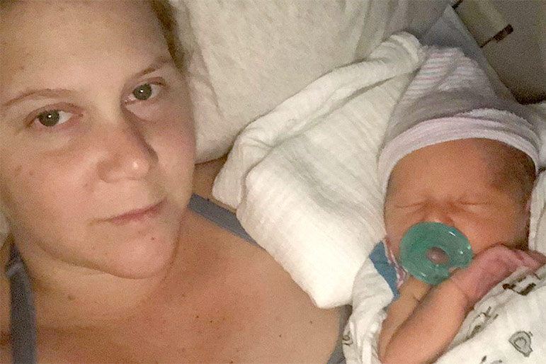 Amy Schumer and baby Gene