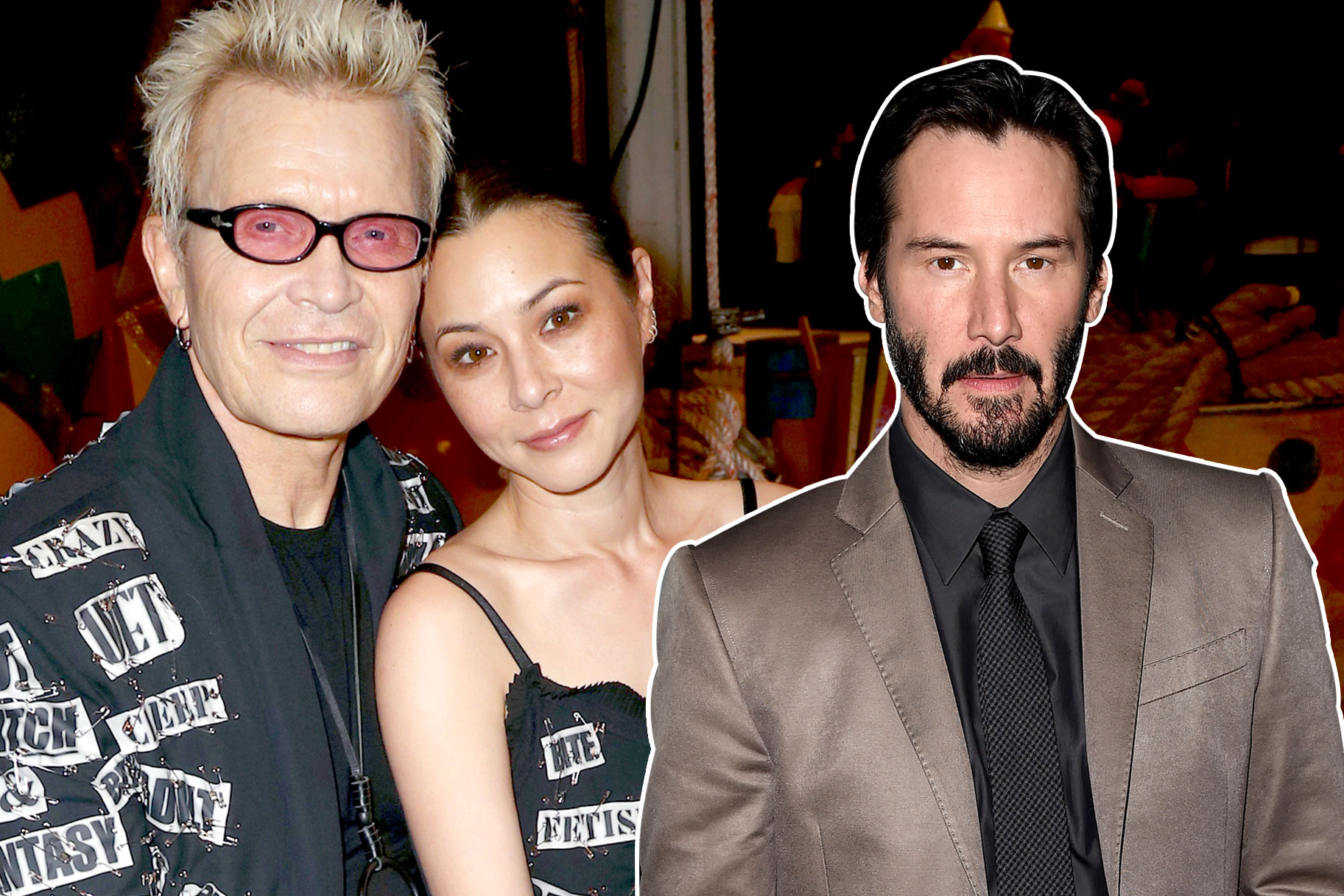 Keanu flirts with his ex China Chow in front of her boyfriend Billy Idol