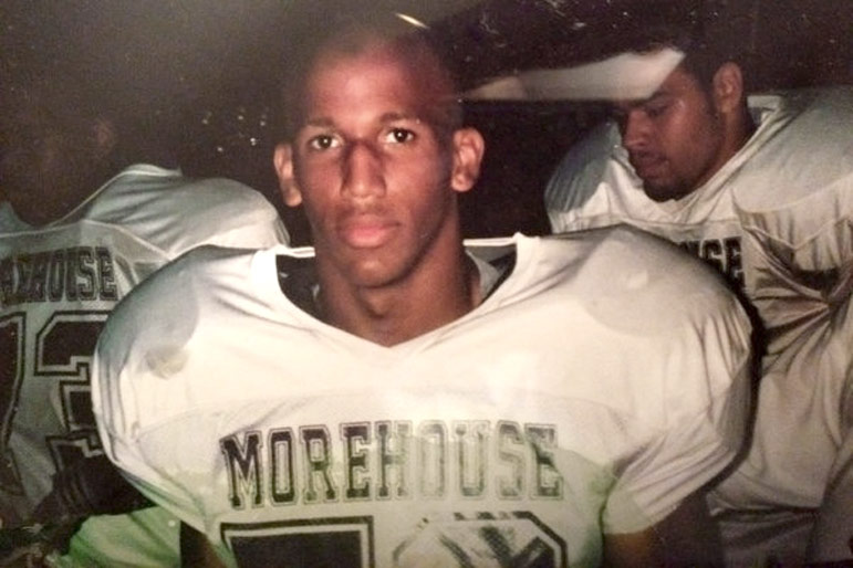 Justin Reese Playing Football for Morehouse College