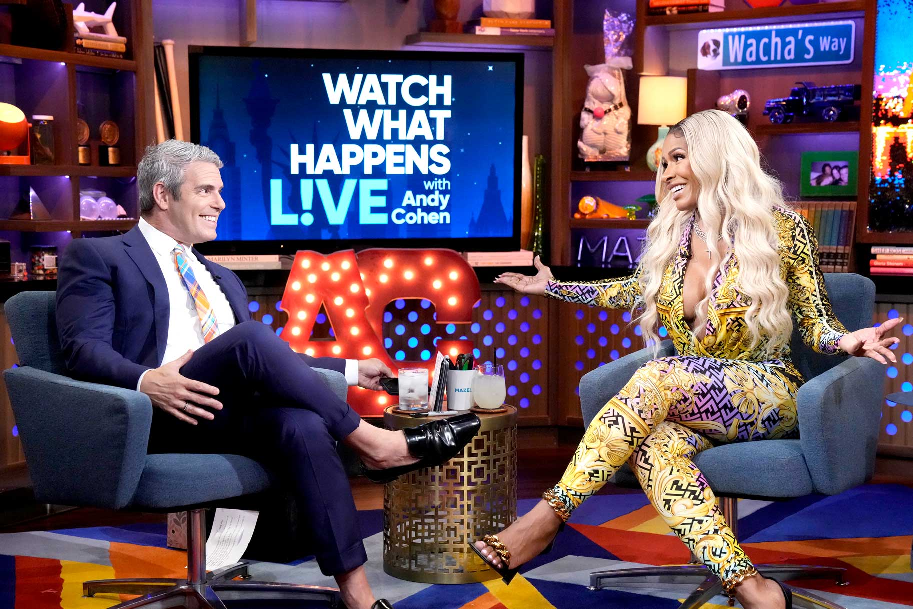 Andy Cohen and Sheree Whitfield on Watch What Happens Live