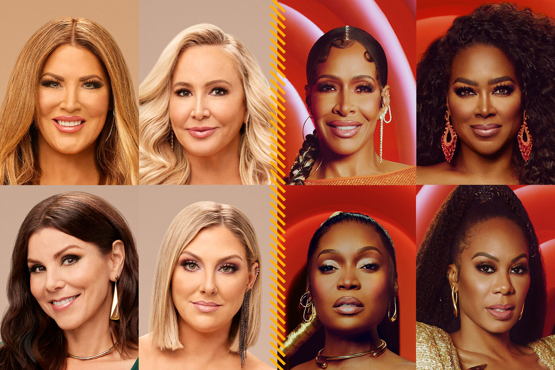 Real Housewives of Orange County and Real Housewives of Atlanta cast photos.