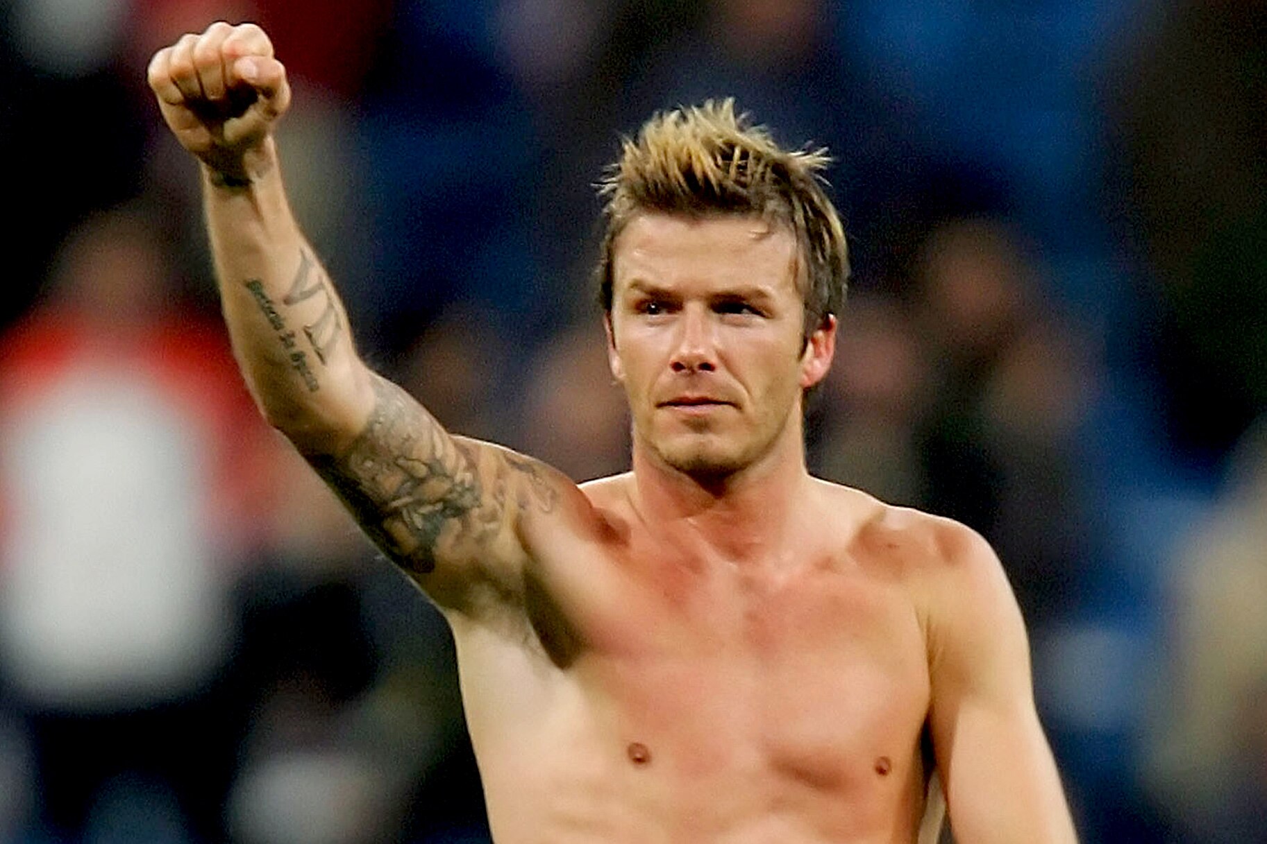David Beckham is no stranger to taking his shirt off, but now the ...