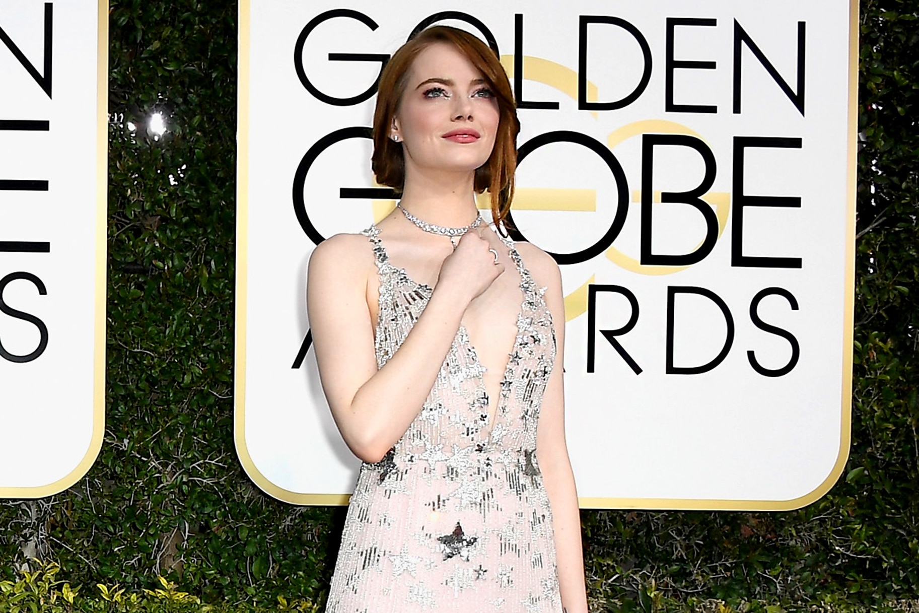 Golden Globes 2017: Emma Stone's Dress Star Patterns
